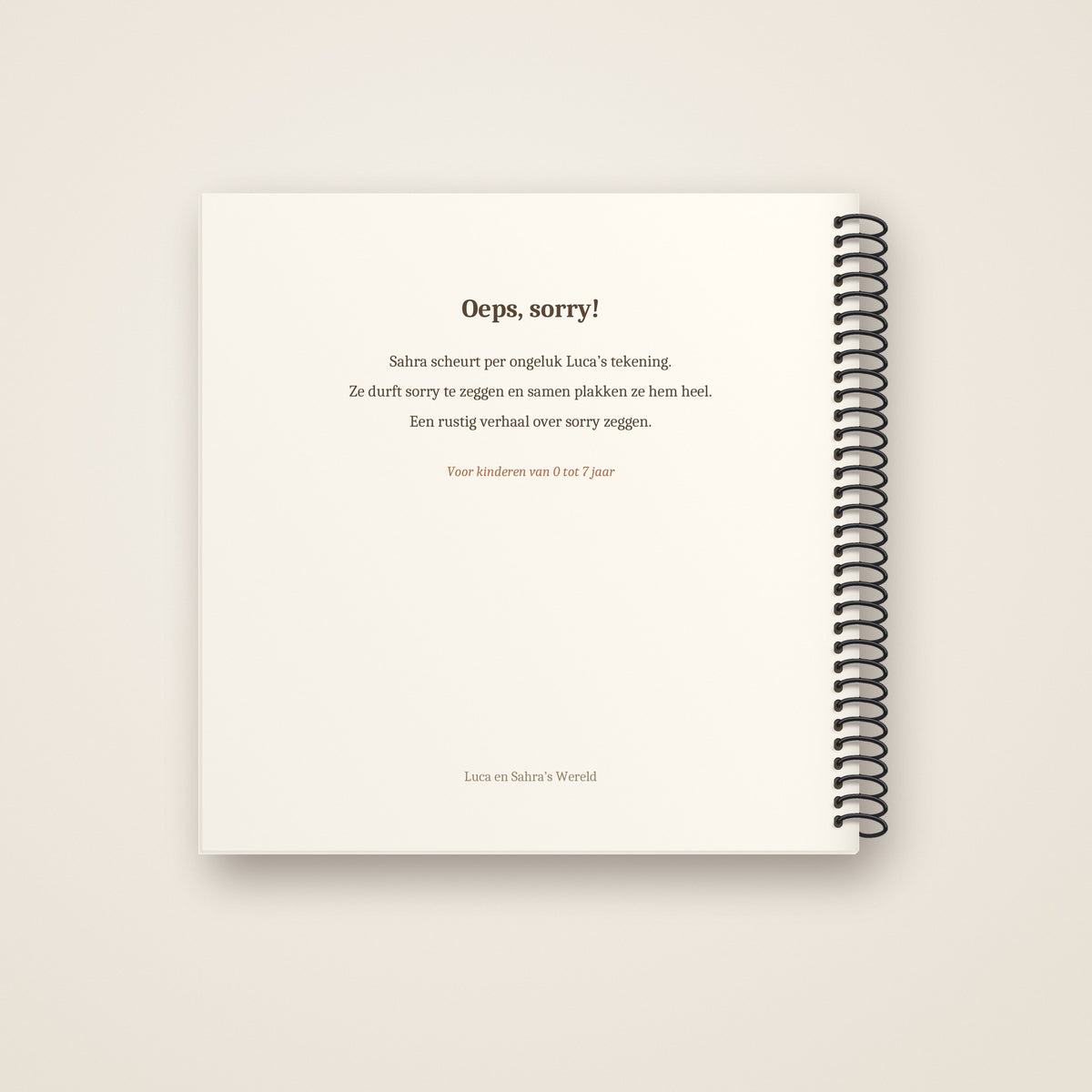Oeps, sorry! – achterkant, spiraalgebonden