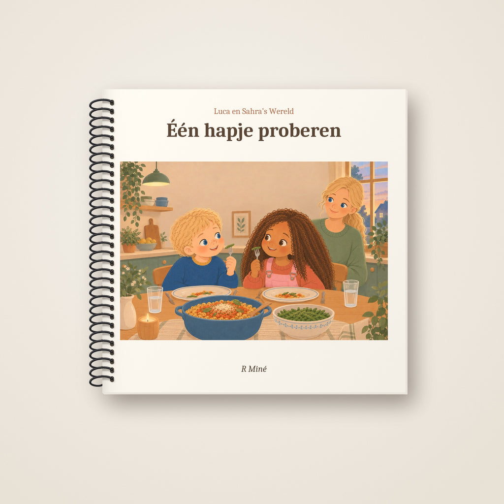 Eén hapje proberen – voorkant, spiraalgebonden prentenboek