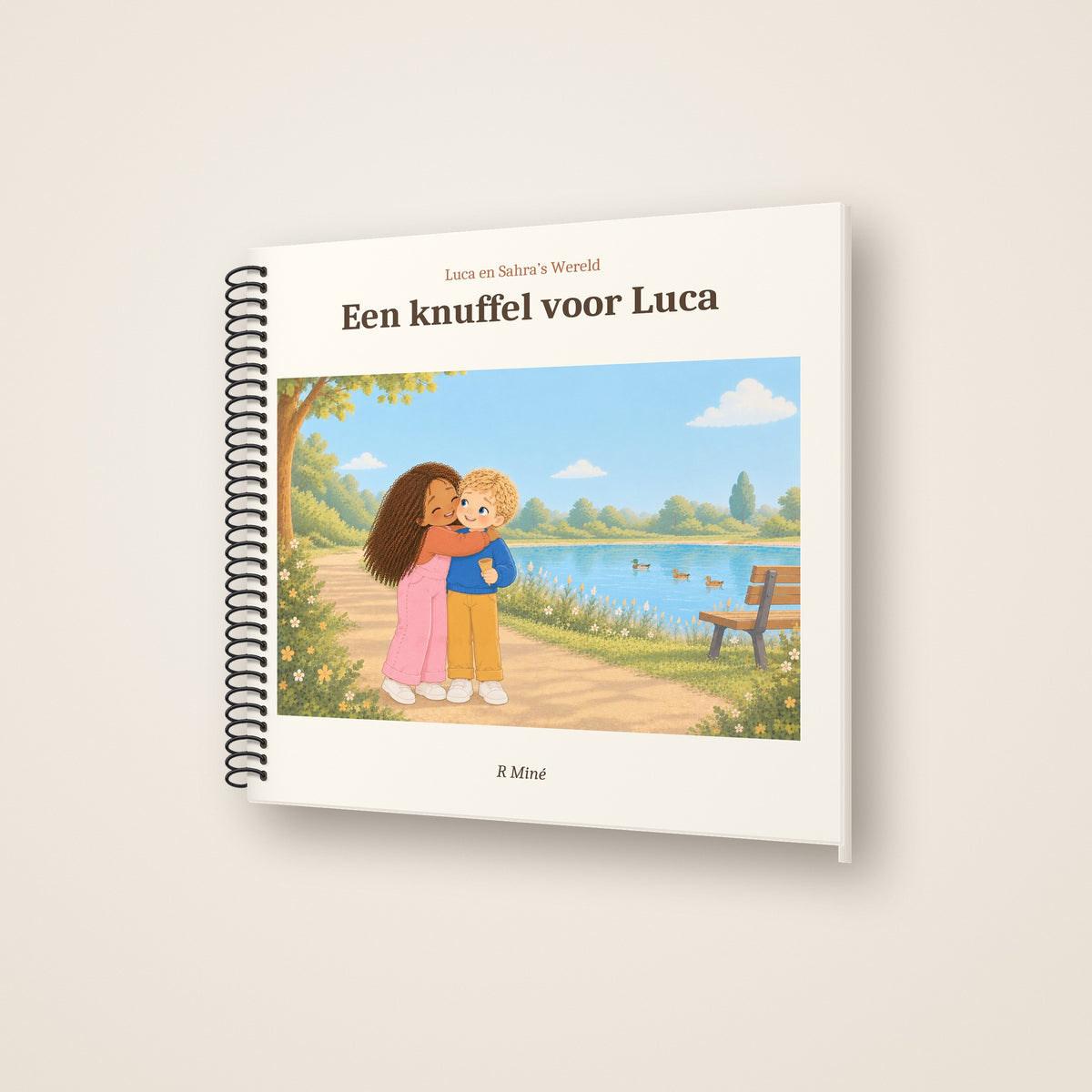 Een knuffel voor Luca – schuin aanzicht, spiraalgebonden