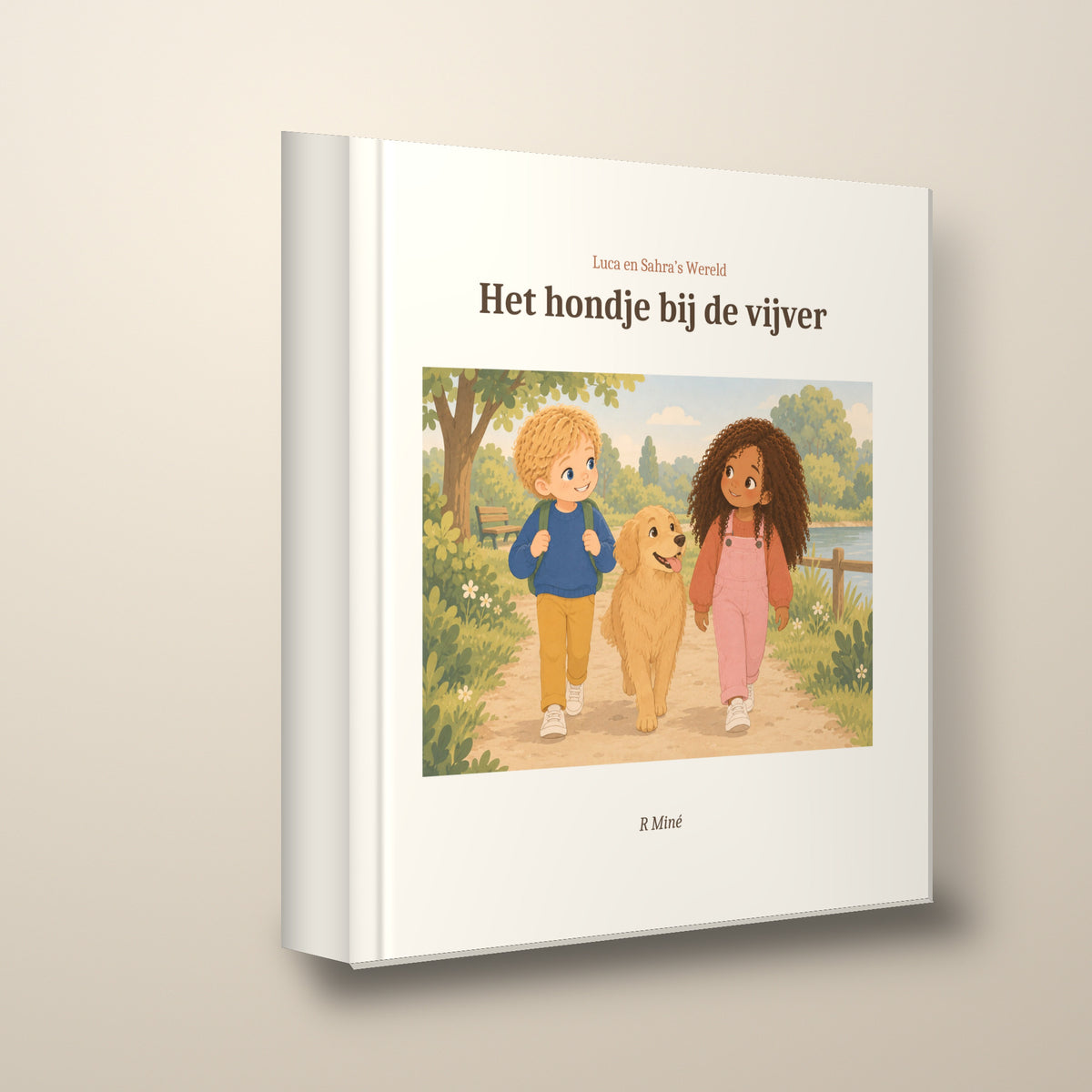 Het hondje bij de vijver – schuin aanzicht, hardcover
