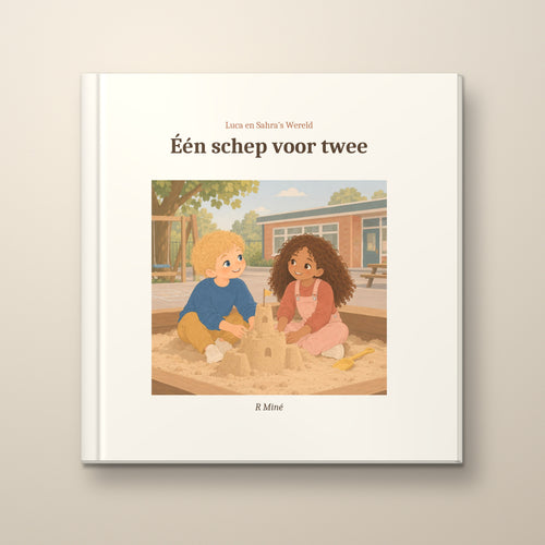 Eén schep voor twee – voorkant, hardcover prentenboek