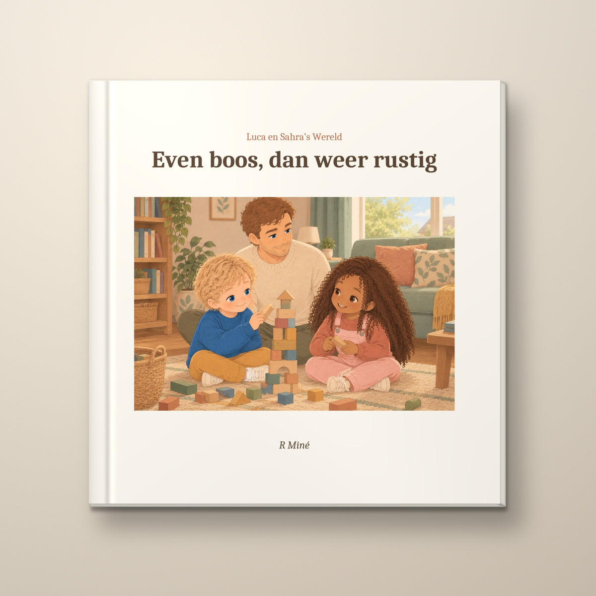 Even boos, dan weer rustig – voorkant, hardcover prentenboek
