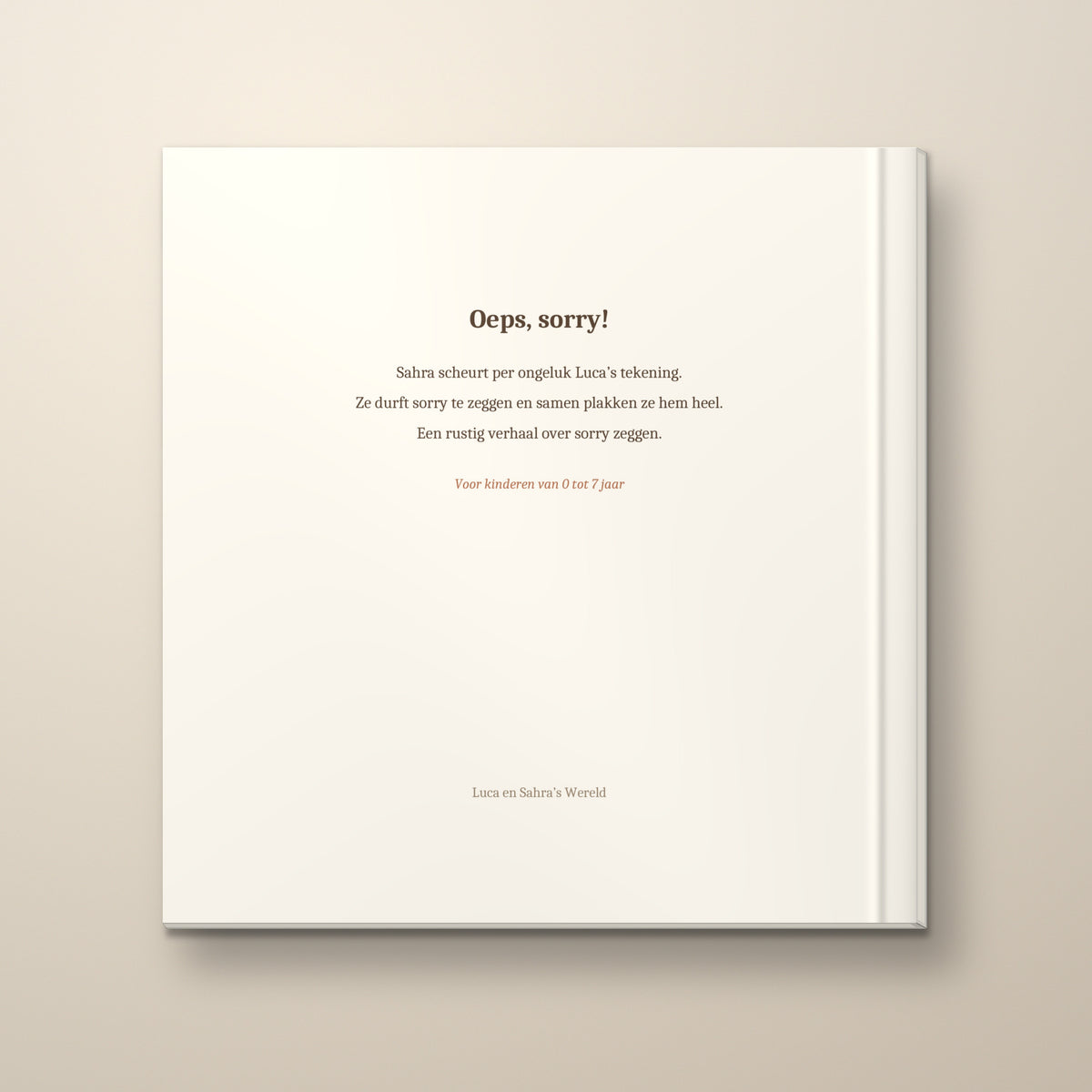 Oeps, sorry! – achterkant, hardcover