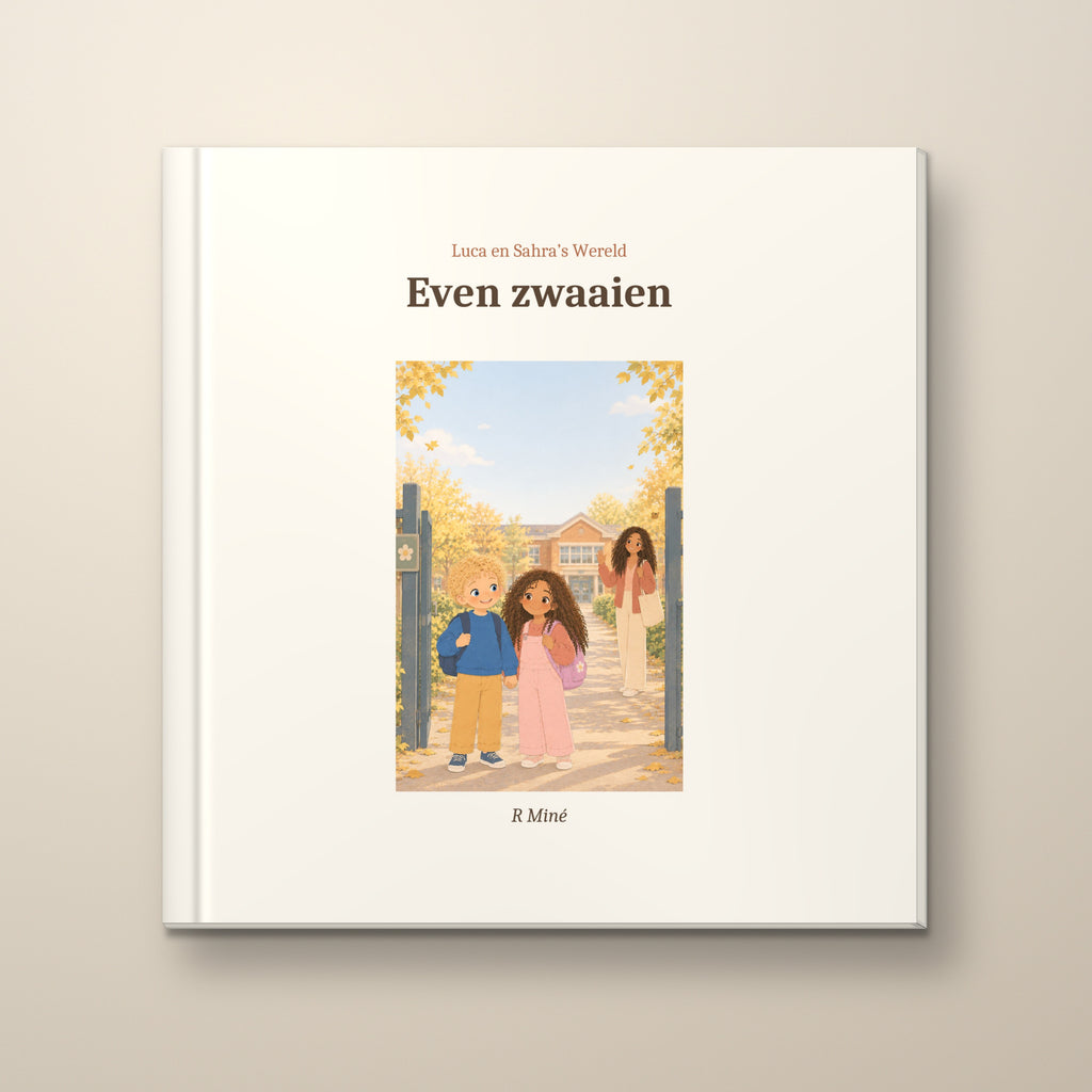 Even zwaaien – voorkant, hardcover prentenboek