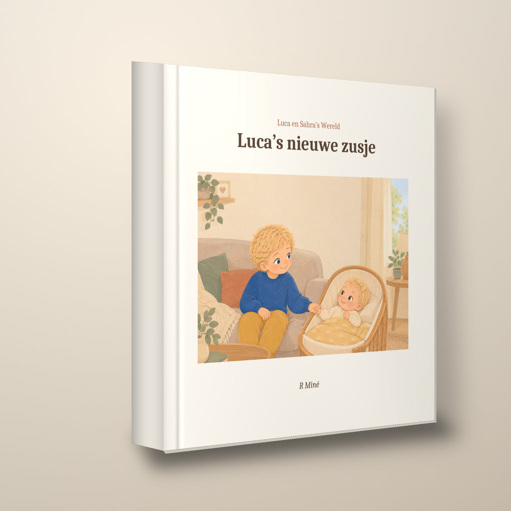 Luca's nieuwe zusje – schuin aanzicht, hardcover